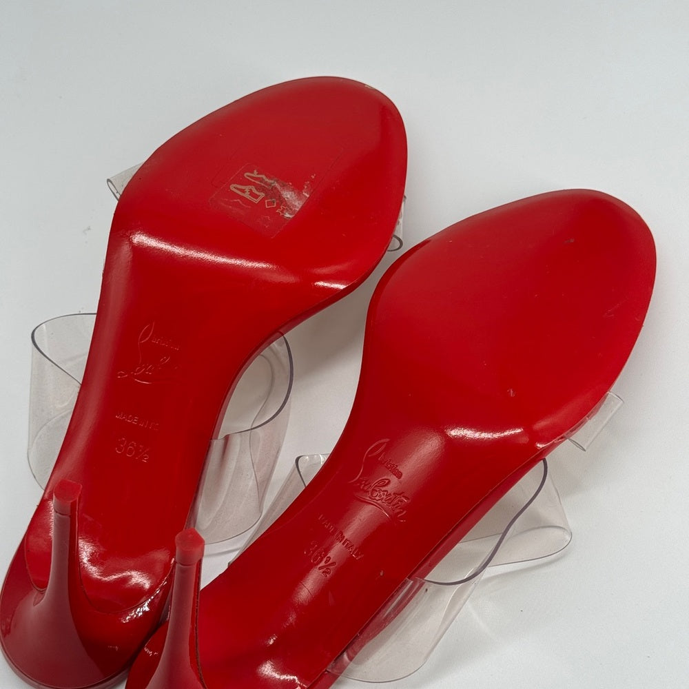 Christian Louboutin Just Nothing Heels Slide Sandals size 36.5