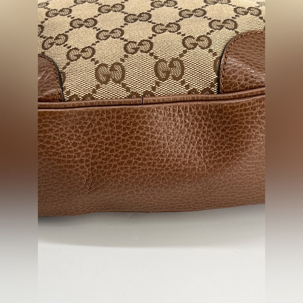 Gucci Monogram Small Bree Beige Canvas Camera Bag