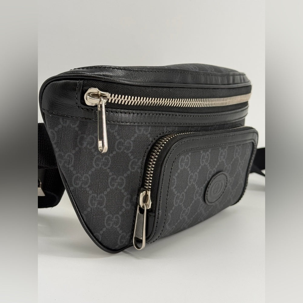 Gucci Supreme Monogram Canvas Interlocking G Patch Belt Bag