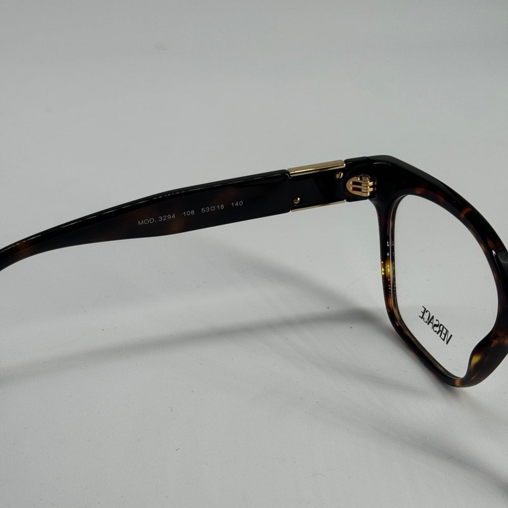 Versace Havana Eyeglasses Frame 3294 Size 53/18