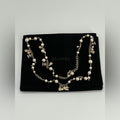 Chanel Pearl Necklace And Light Gold Metal Charms Necklace 2018