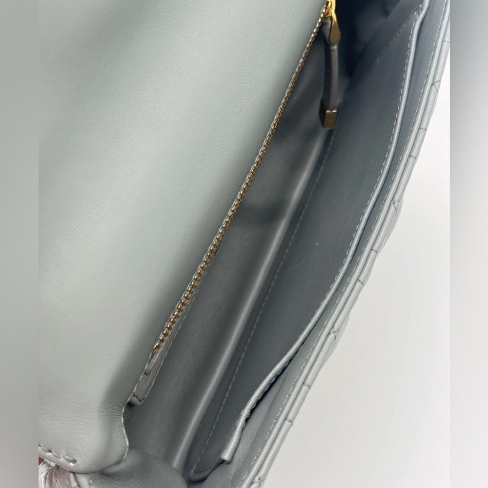 Dior Caro Bag Medium Stone Gray Cannage Calfskin Leather Shoulder Bag