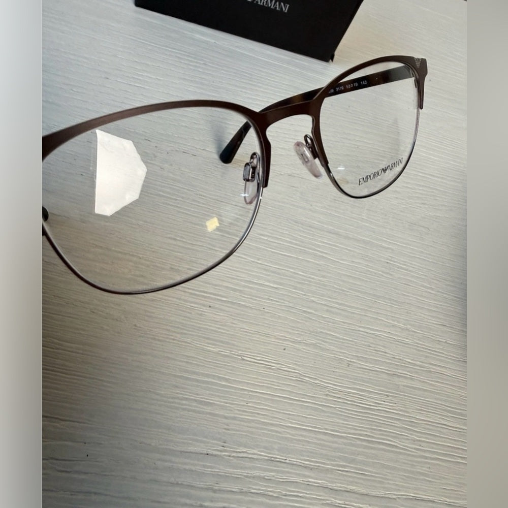 Emporio Armani EA1059 3179 Eyeglasses Frame Matte Brown Gunmetal 53-19