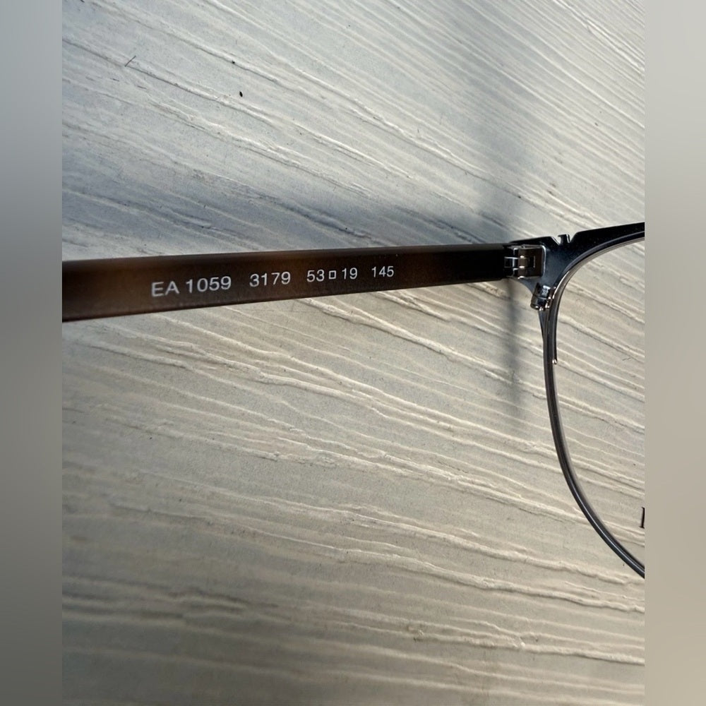 Emporio Armani EA1059 3179 Eyeglasses Frame Matte Brown Gunmetal 53-19