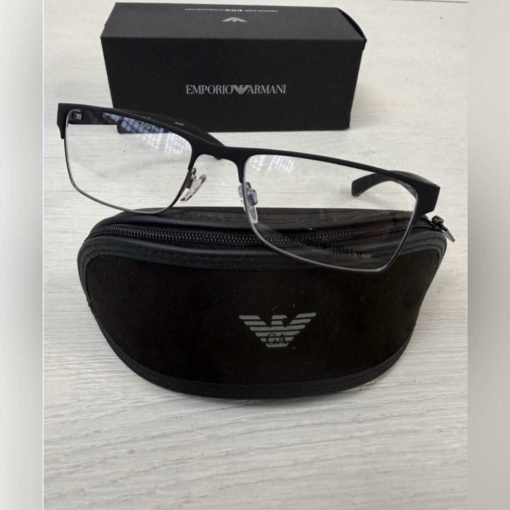 Emporio Armani Eyeglasses, Frames Only, EA 1052 3094 Black/Silver, 53-17-140