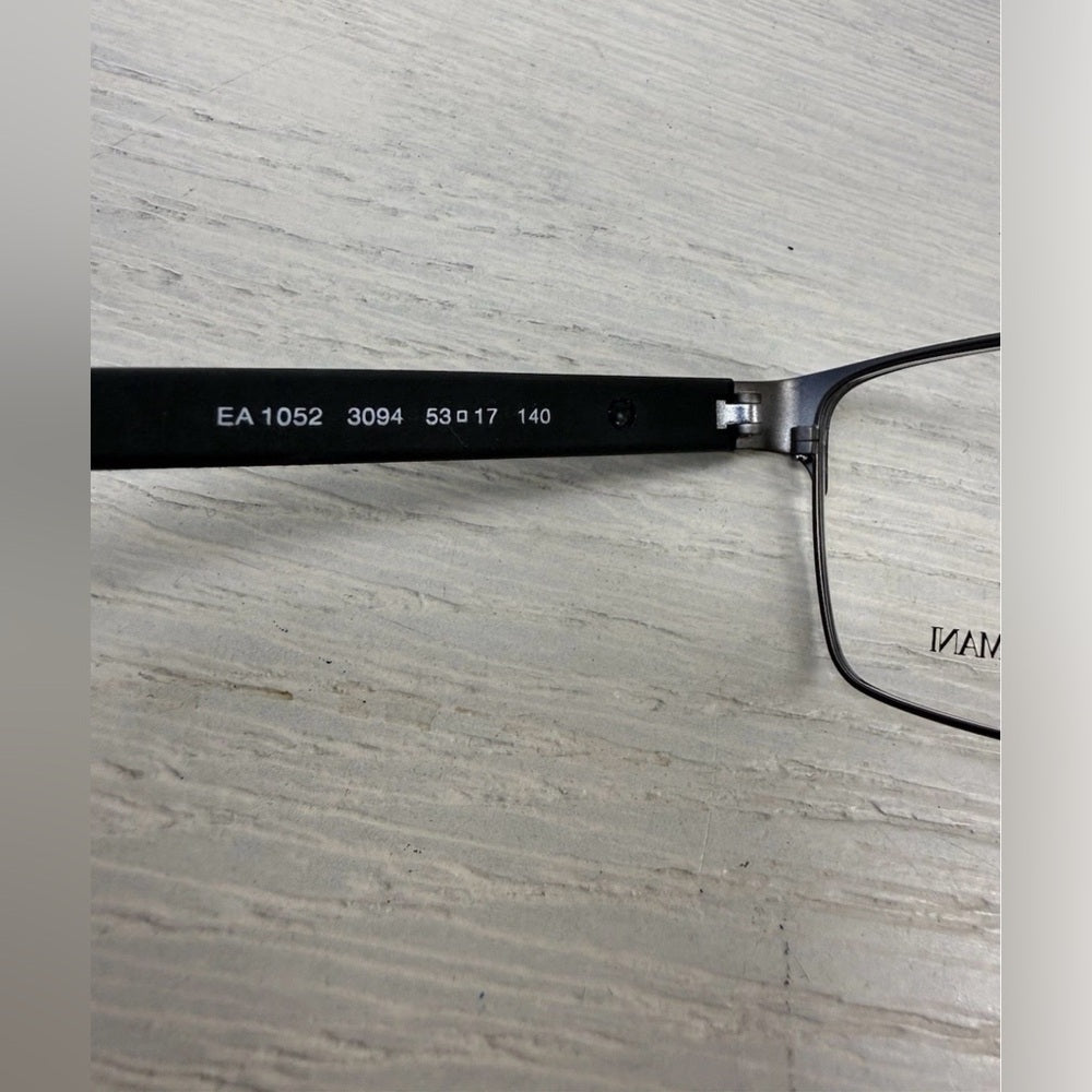 Emporio Armani Eyeglasses, Frames Only, EA 1052 3094 Black/Silver, 53-17-140