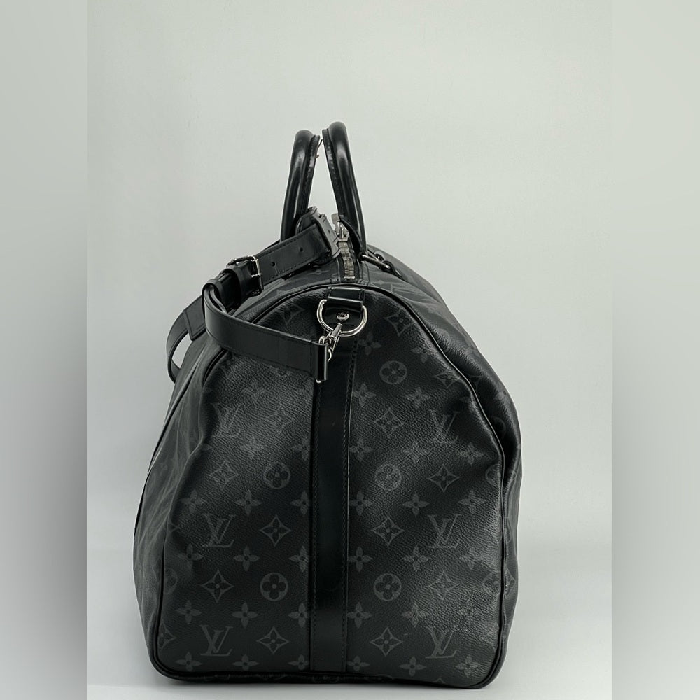 Louis Vuitton Keepall 55 Monogram Eclipse canvas Duffel Bag