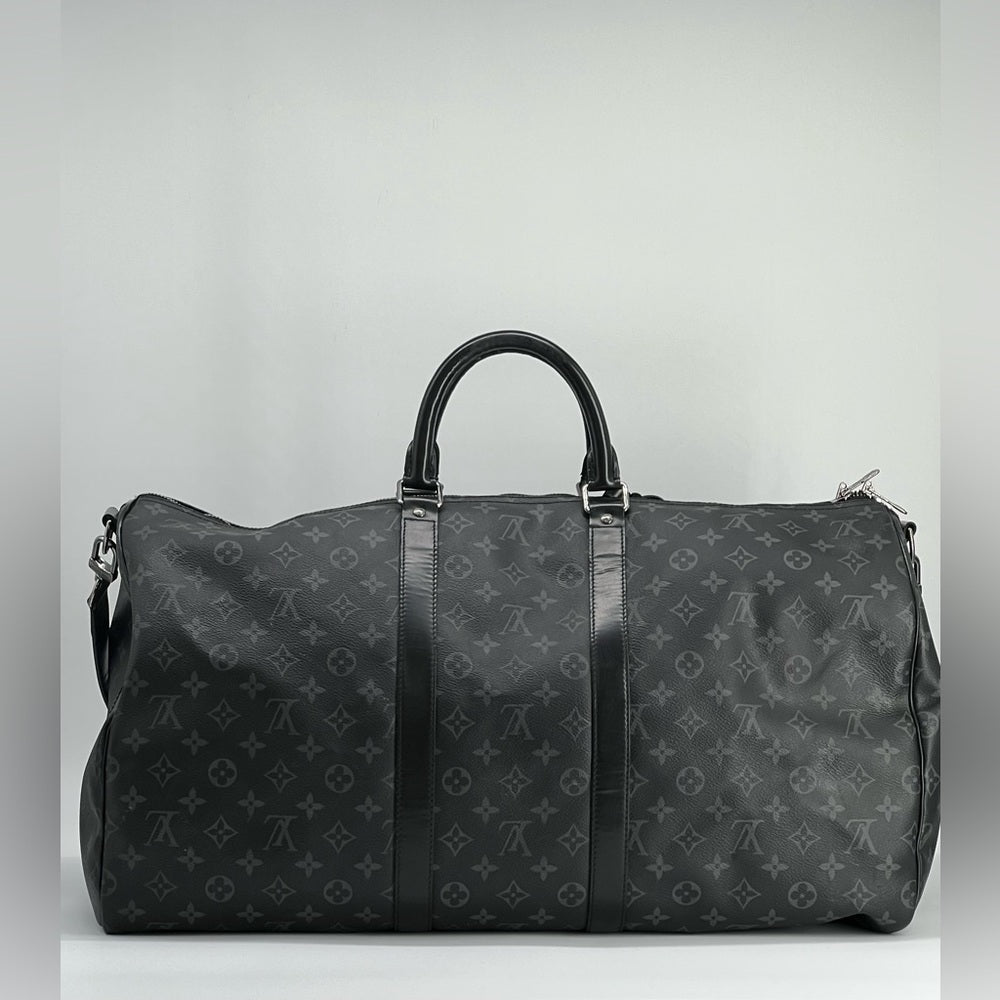 Louis Vuitton Keepall 55 Monogram Eclipse canvas Duffel Bag