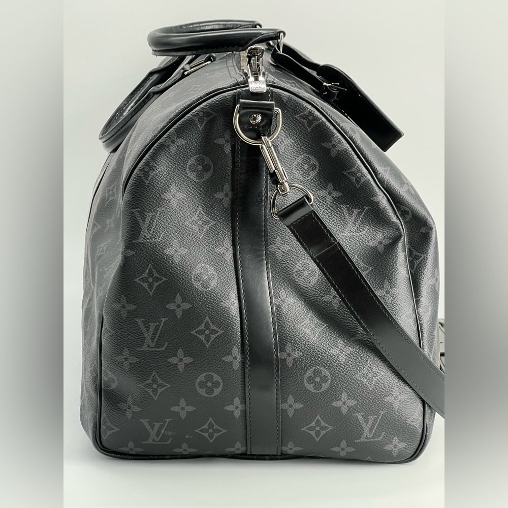 Louis Vuitton Keepall 55 Monogram Eclipse canvas Duffel Bag
