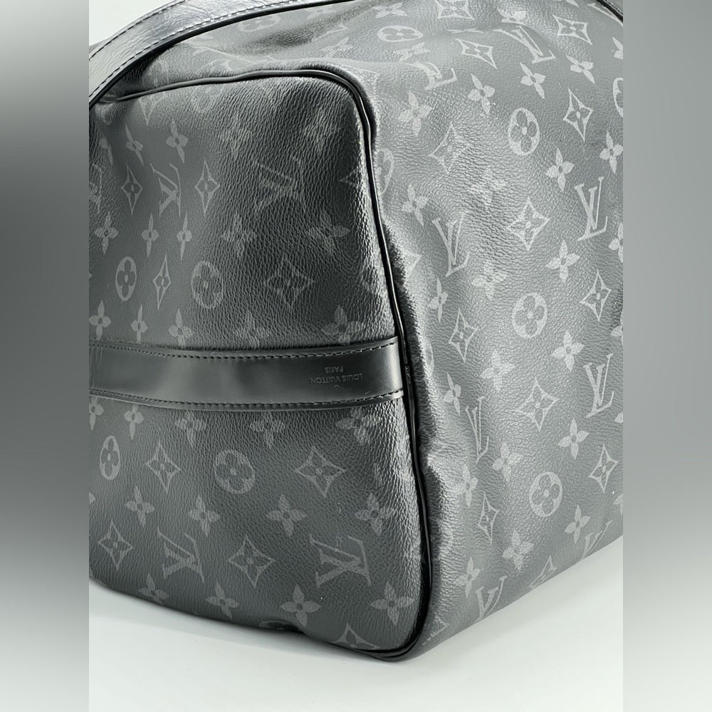 Louis Vuitton Keepall 55 Monogram Eclipse canvas Duffel Bag