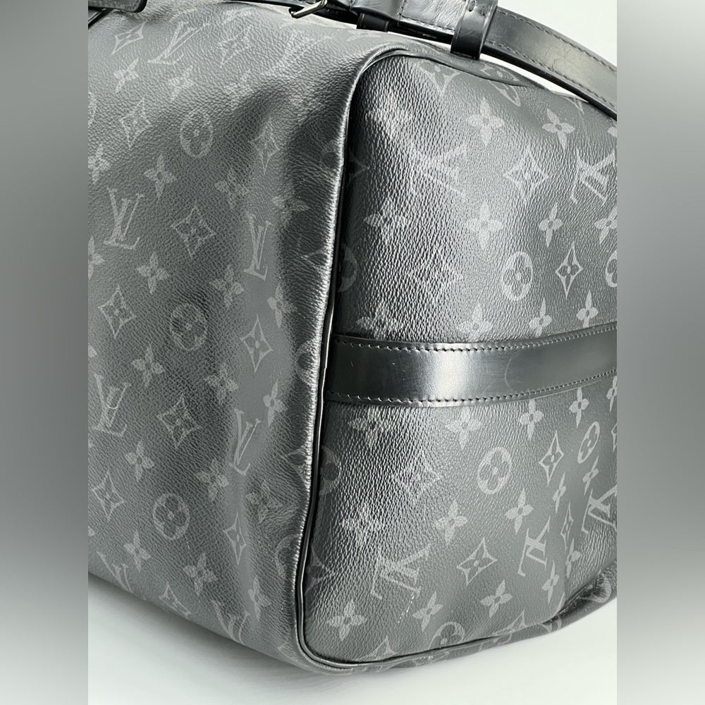 Louis Vuitton Keepall 55 Monogram Eclipse canvas Duffel Bag