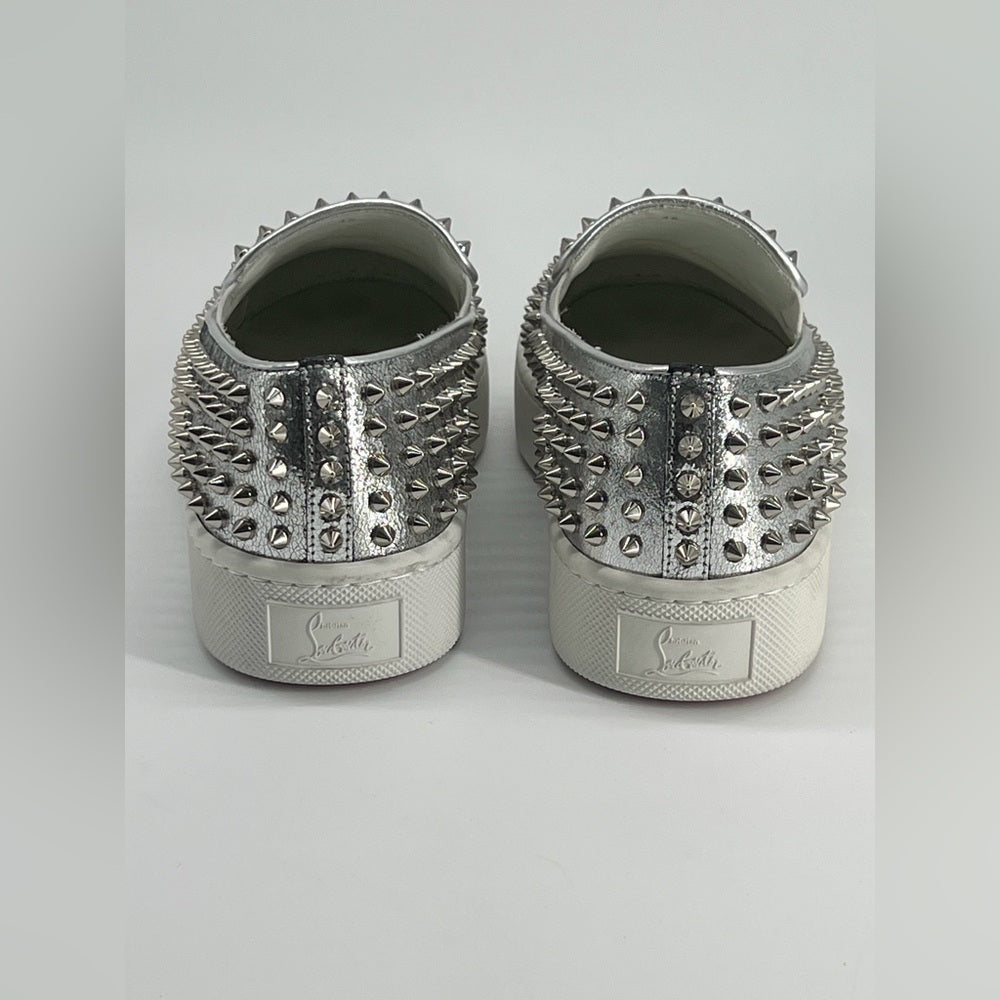 Christian Louboutin Spikeboat Leather Slip-On Sneaker Men