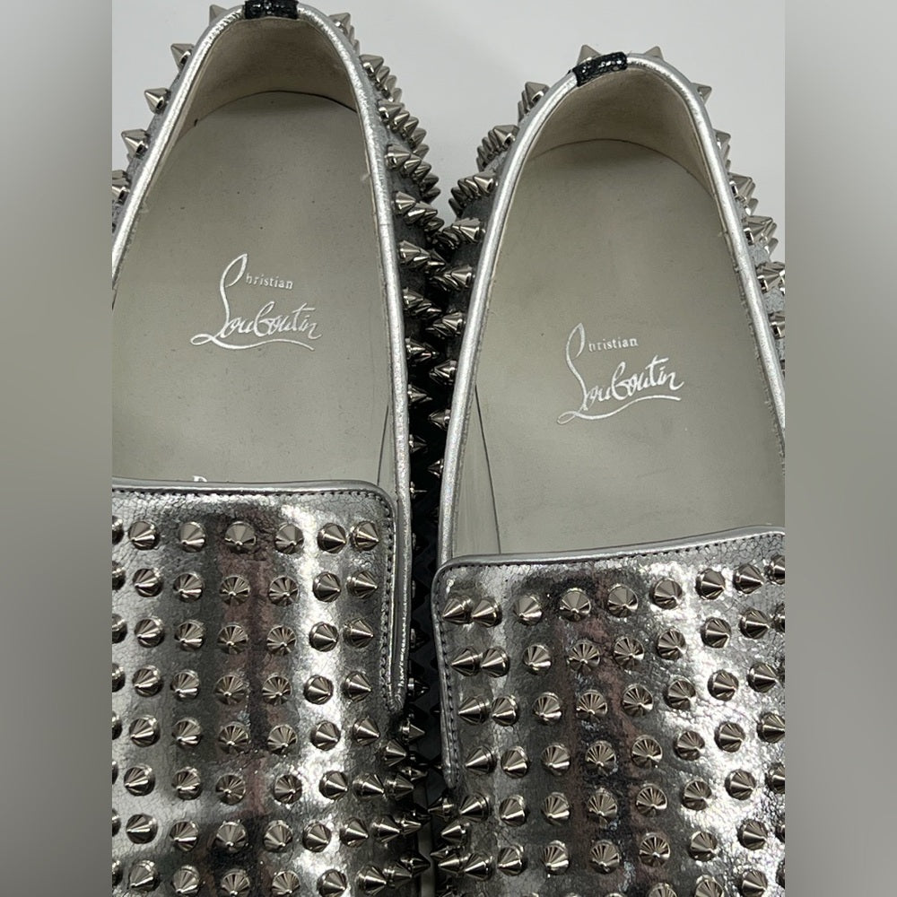 Christian Louboutin Spikeboat Leather Slip-On Sneaker Men