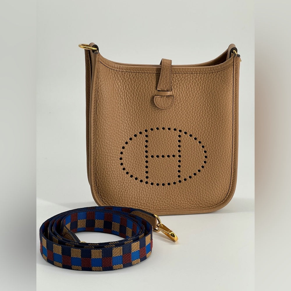 Hermes Taurillon Clemence Evelyne TPM Shoulder Crossbody Bag