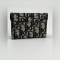 Cristian Dior Oblique Saddle Card Holder Wallet