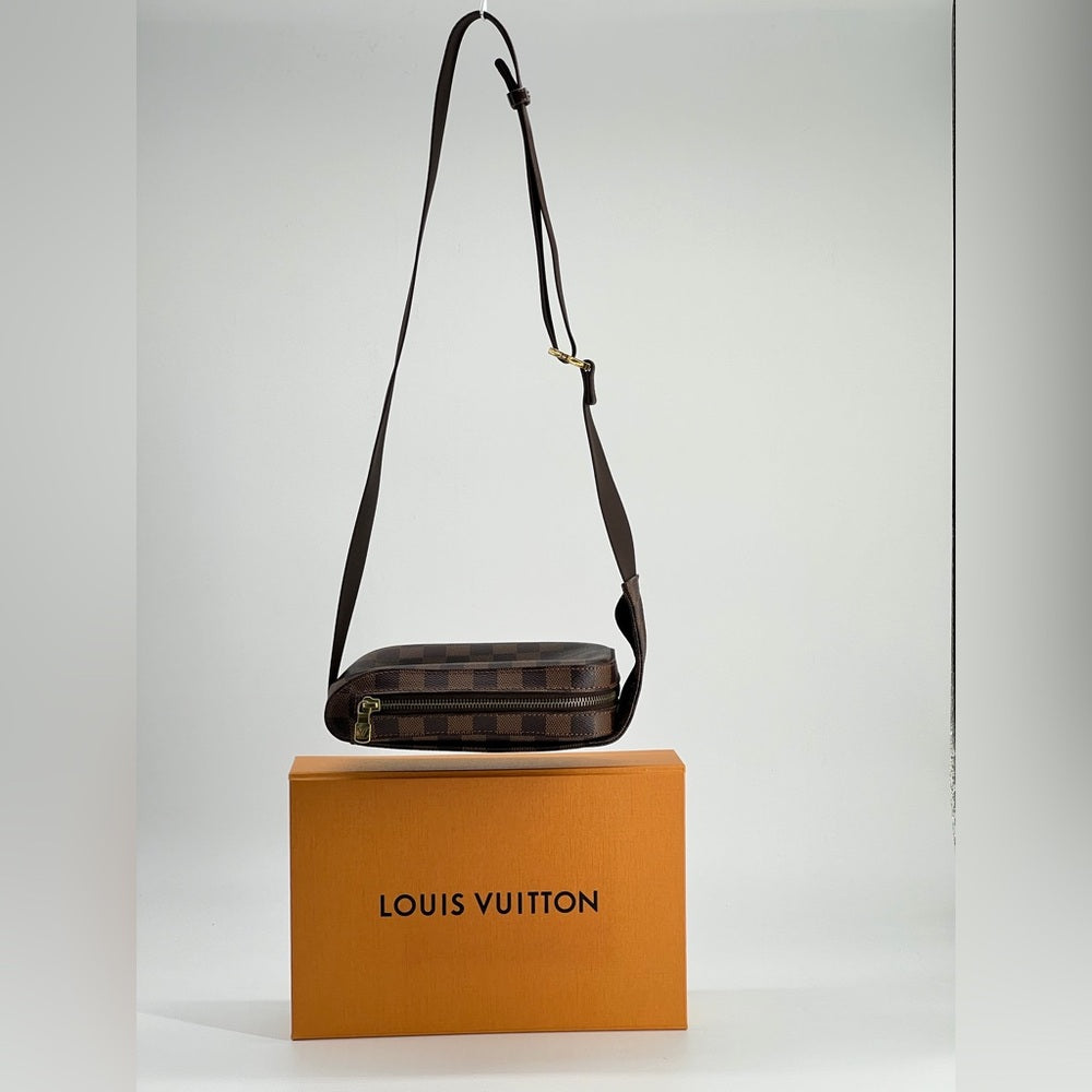 Louis Vuitton Damier Ebene Geronimos Shoulder Belt Canvas Bag