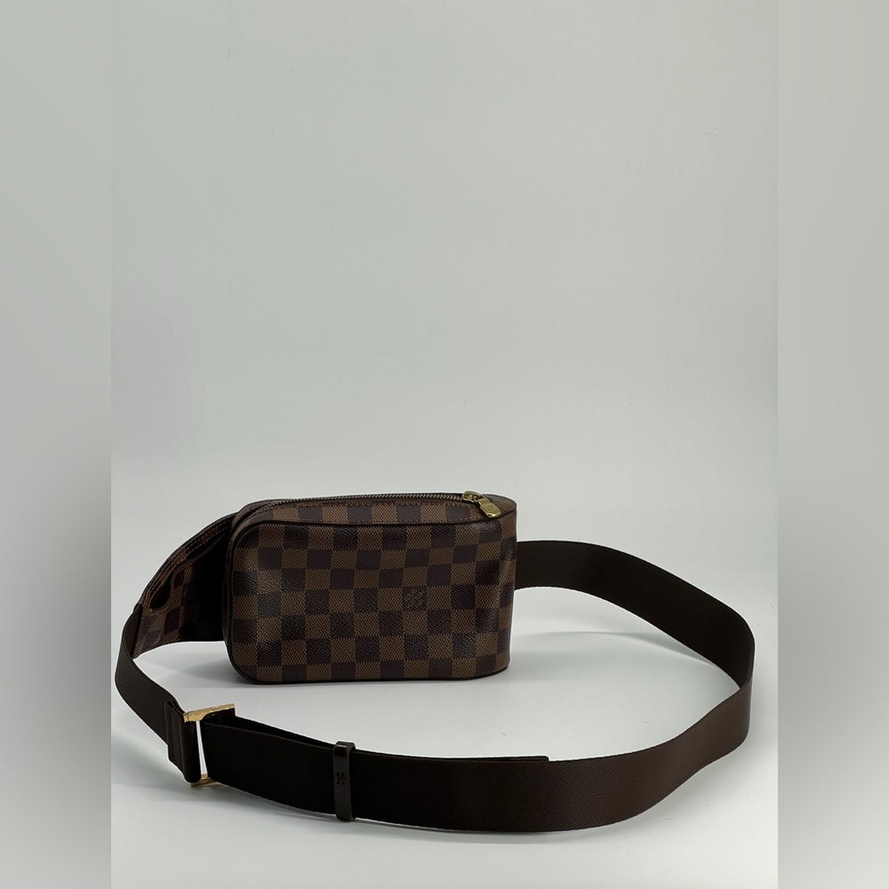 Louis Vuitton Damier Ebene Geronimos Shoulder Belt Canvas Bag