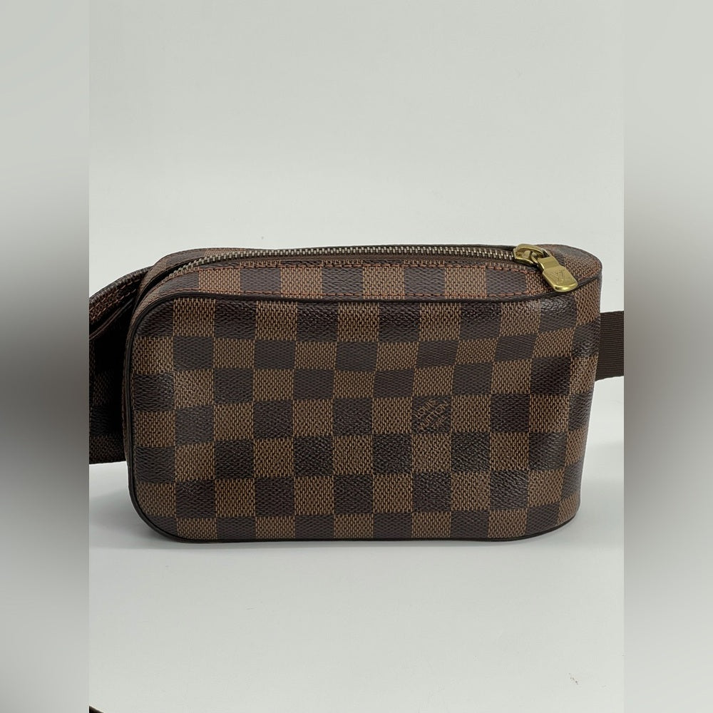 Louis Vuitton Damier Ebene Geronimos Shoulder Belt Canvas Bag