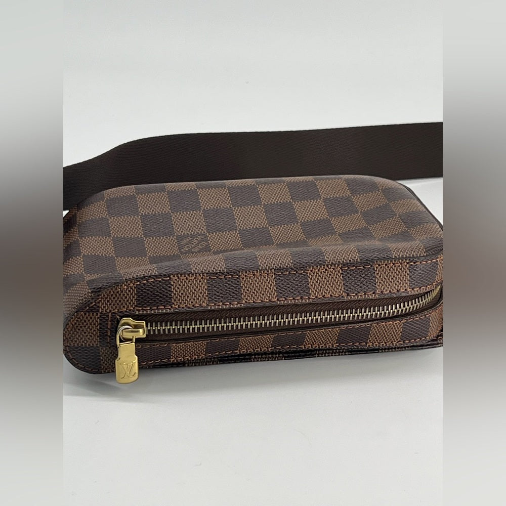 Louis Vuitton Damier Ebene Geronimos Shoulder Belt Canvas Bag