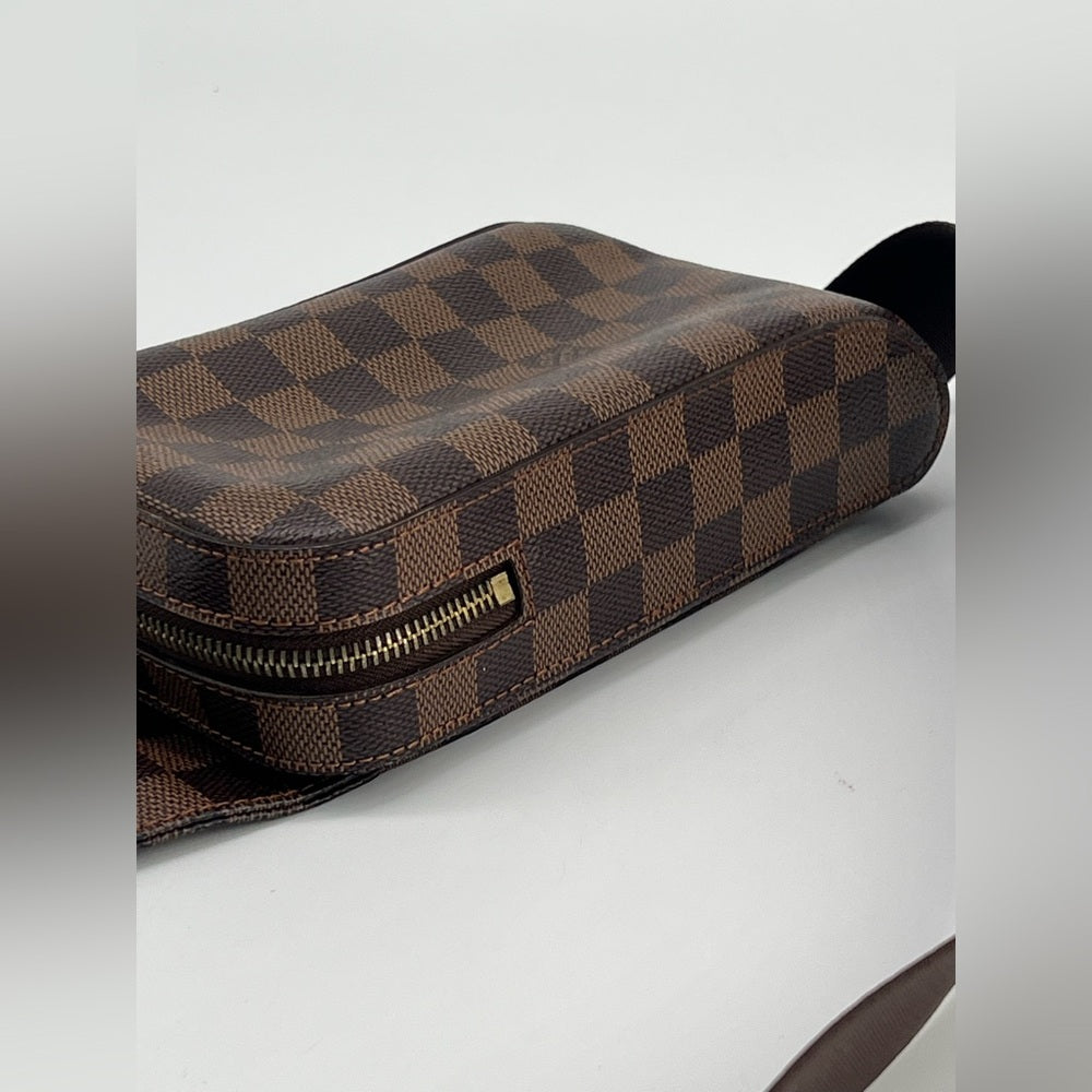 Louis Vuitton Damier Ebene Geronimos Shoulder Belt Canvas Bag