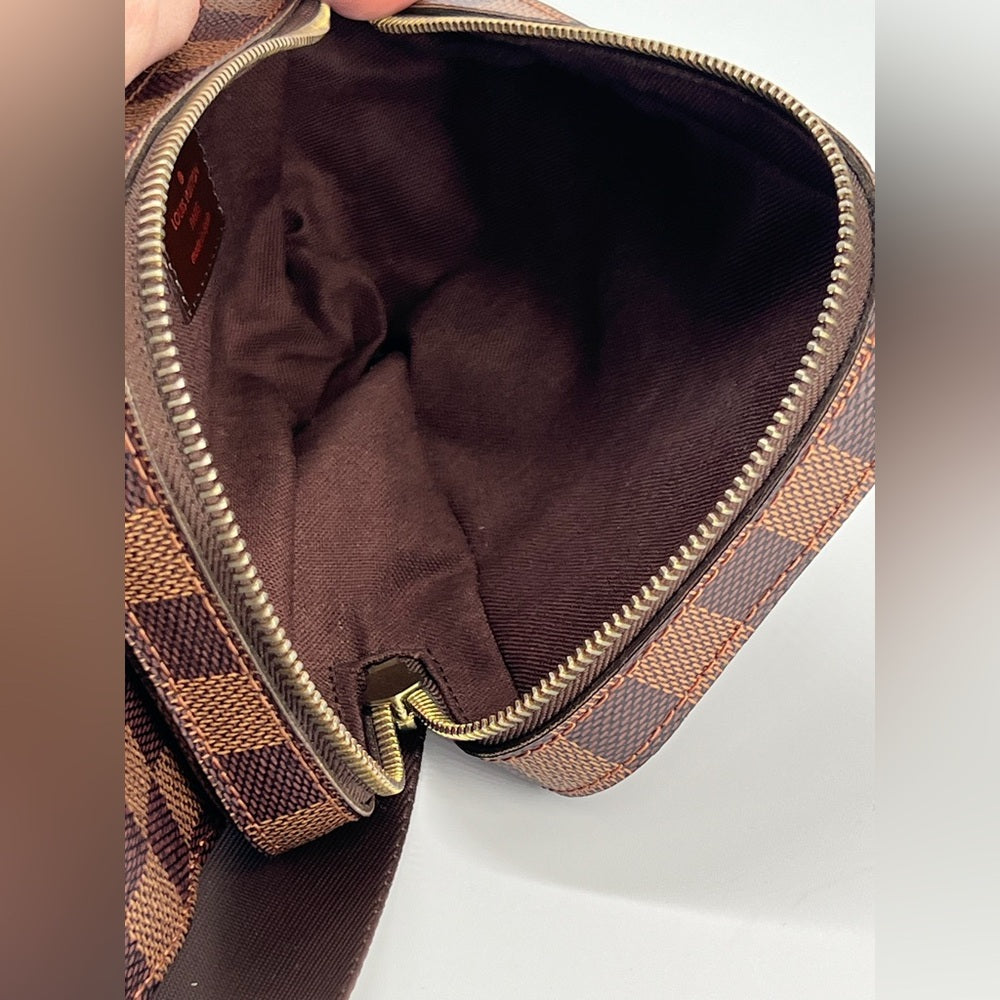 Louis Vuitton Damier Ebene Geronimos Shoulder Belt Canvas Bag