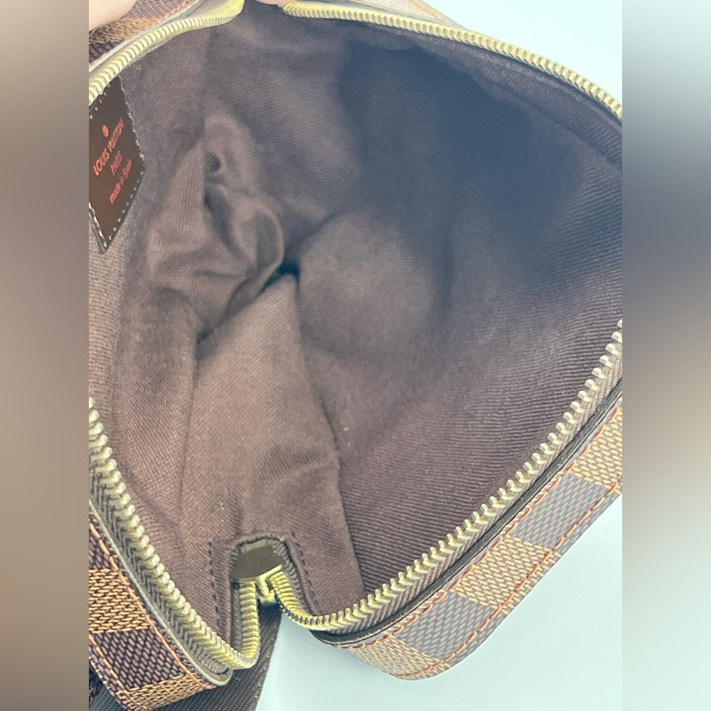 Louis Vuitton Damier Ebene Geronimos Shoulder Belt Canvas Bag