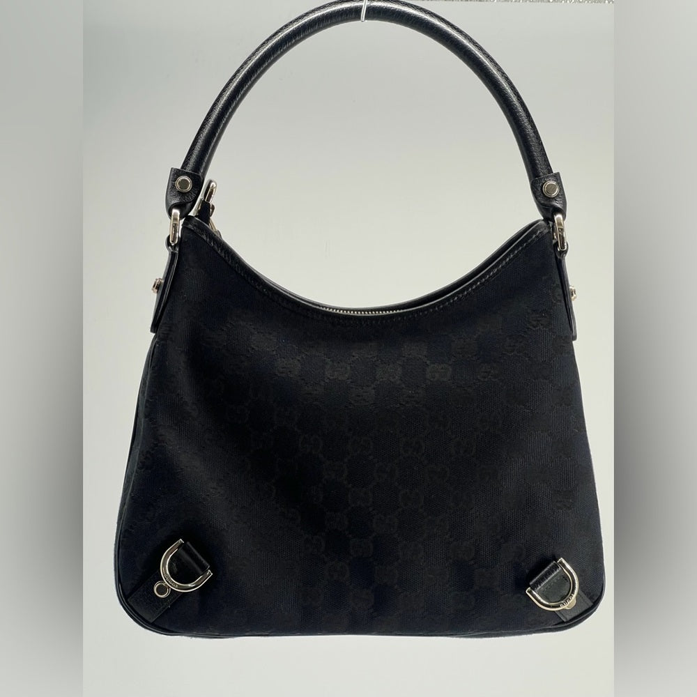 Gucci Abbey GG Canvas Leather Shoulder Bag