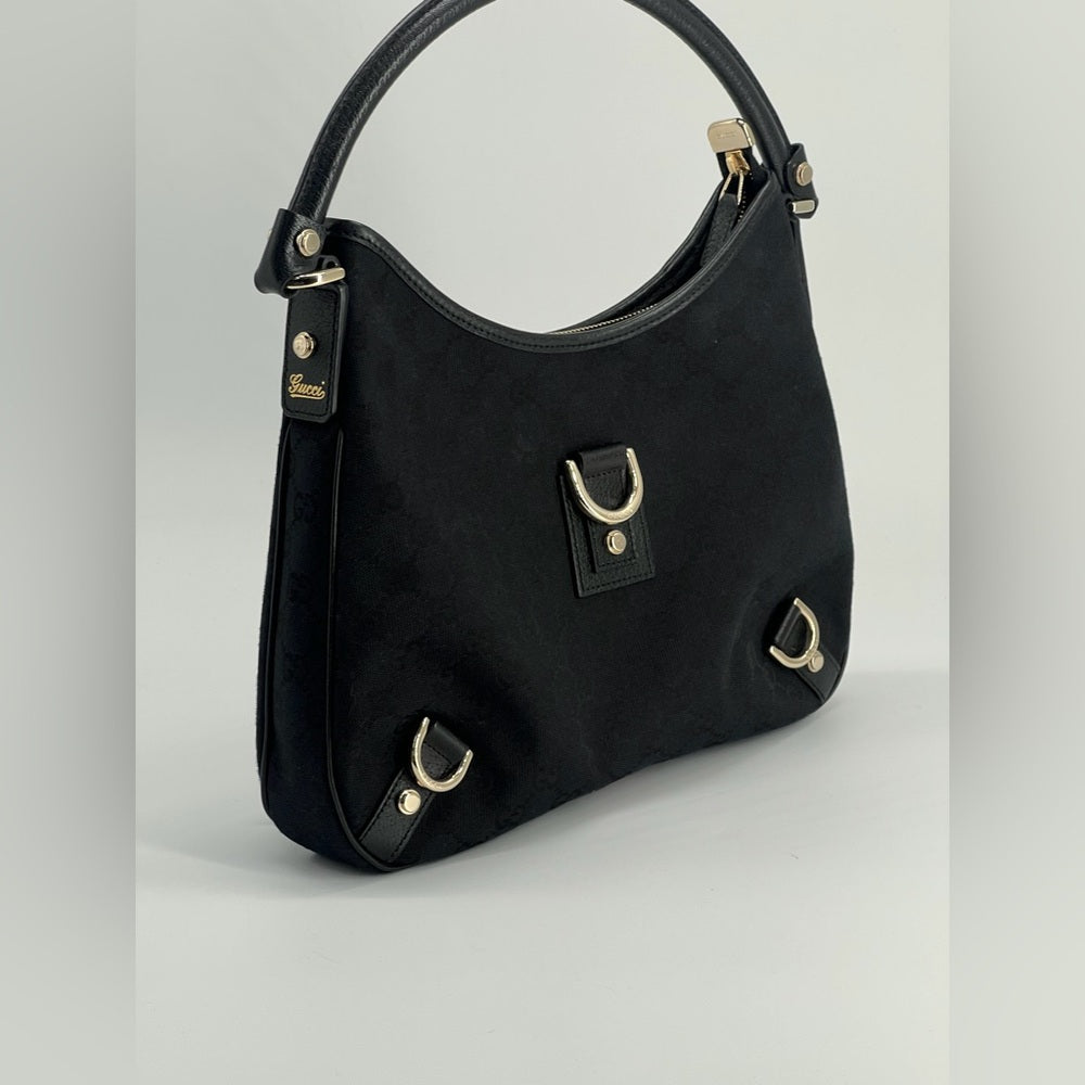 Gucci Abbey GG Canvas Leather Shoulder Bag