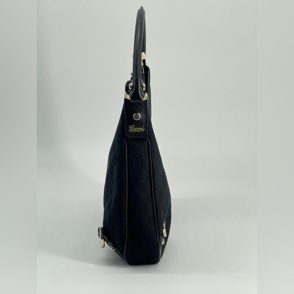 Gucci Abbey GG Canvas Leather Shoulder Bag