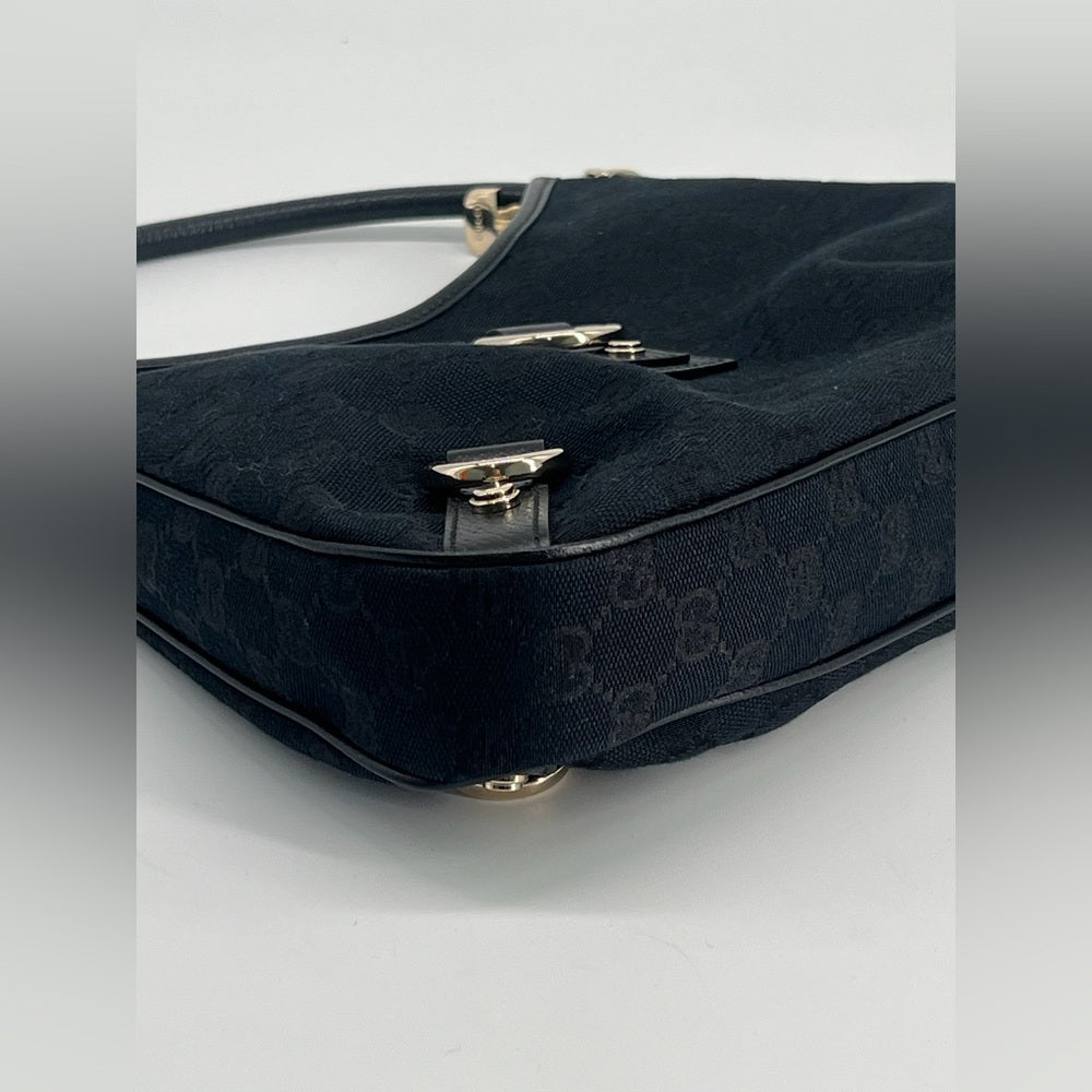 Gucci Abbey GG Canvas Leather Shoulder Bag