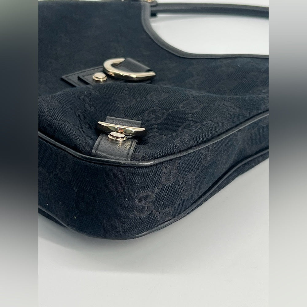 Gucci Abbey GG Canvas Leather Shoulder Bag