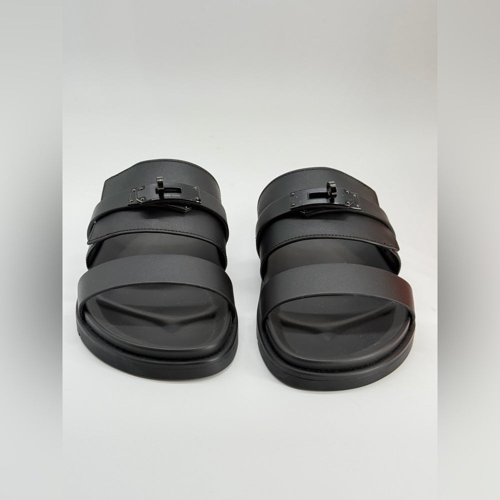 Hermes Jackson Sandals Black Size 40 EU