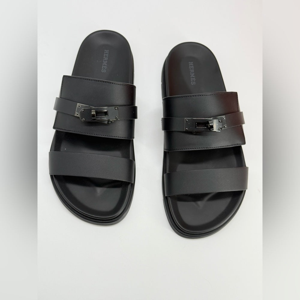 Hermes Jackson Sandals Black Size 40 EU