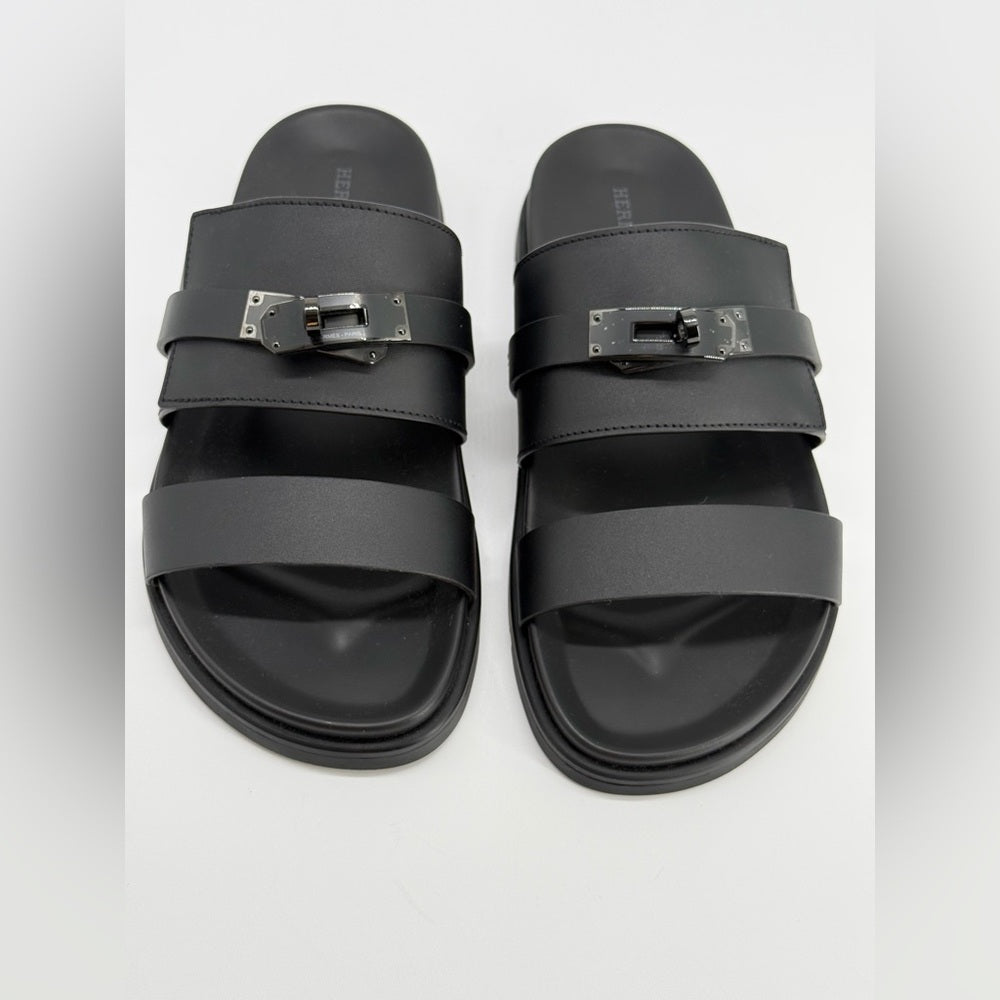 Hermes Jackson Sandals Black Size 40 EU