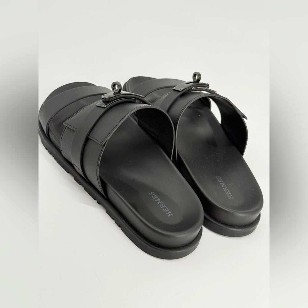Hermes Jackson Sandals Black Size 40 EU