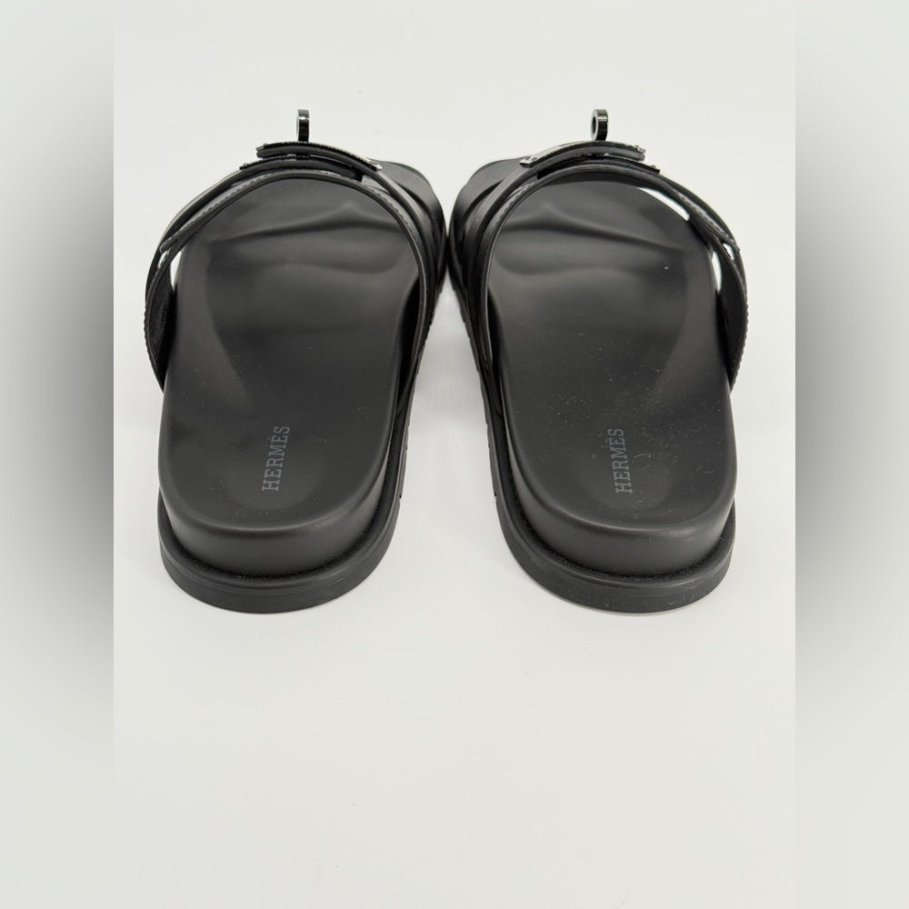 Hermes Jackson Sandals Black Size 40 EU