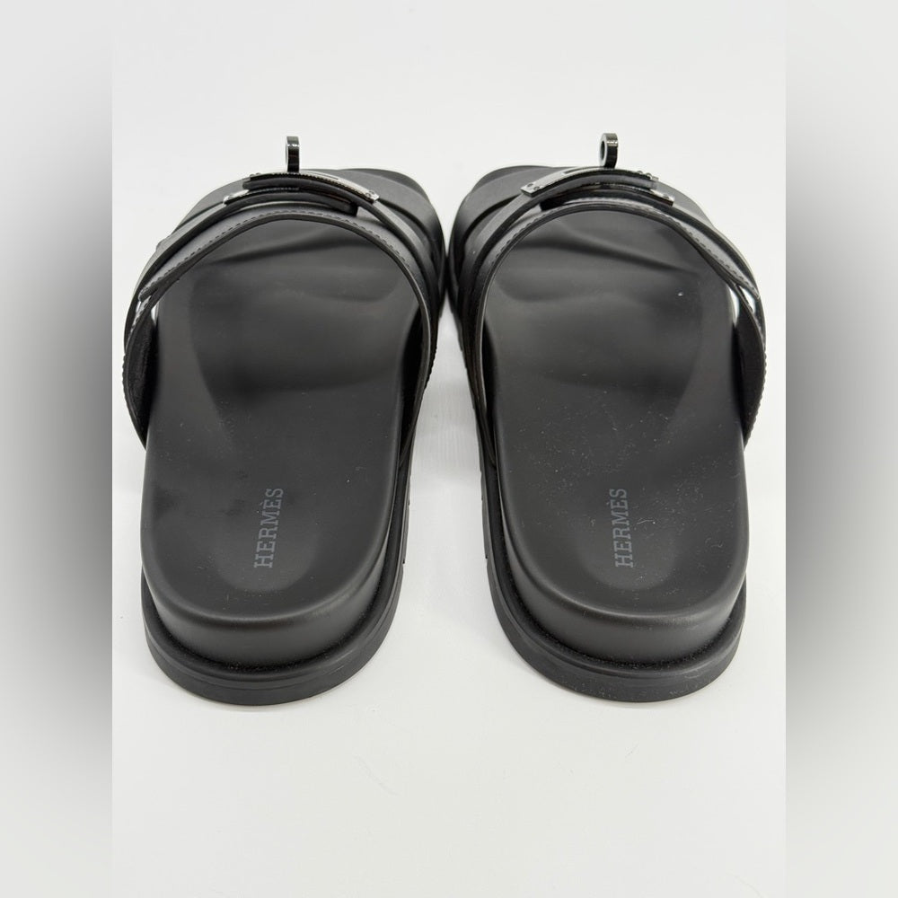 Hermes Jackson Sandals Black Size 40 EU