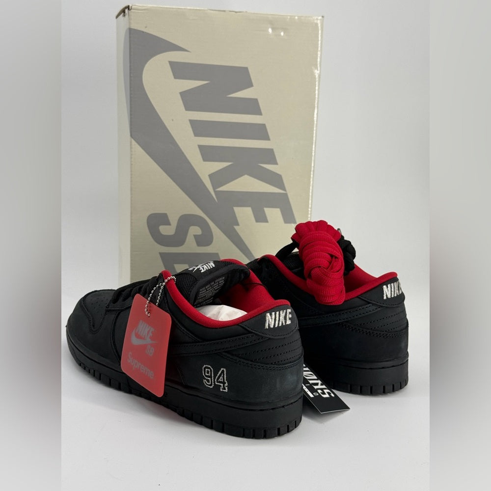 Nike SB Sneaker Dunk Low Black Supreme 94 Size 8