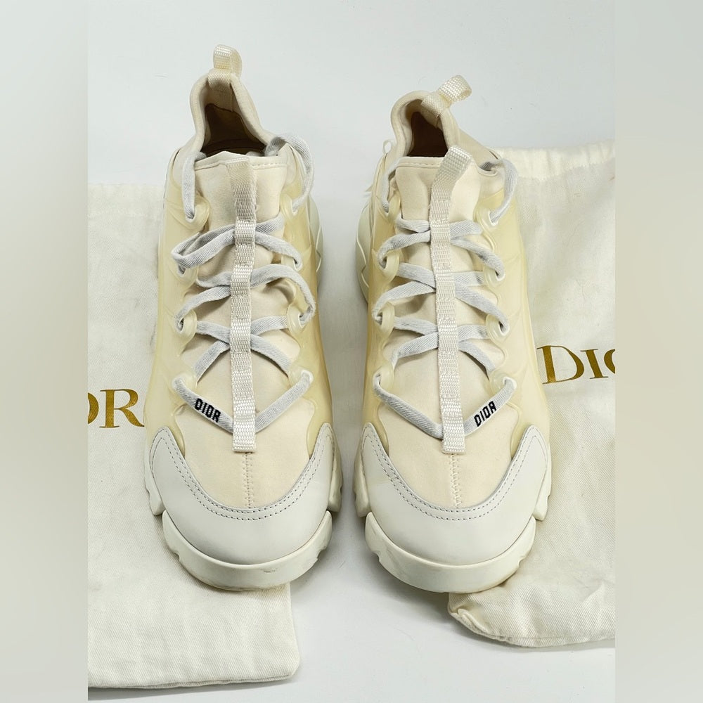 Cristian Dior D-Connect White Sneakers Women’s Size 38 1/2