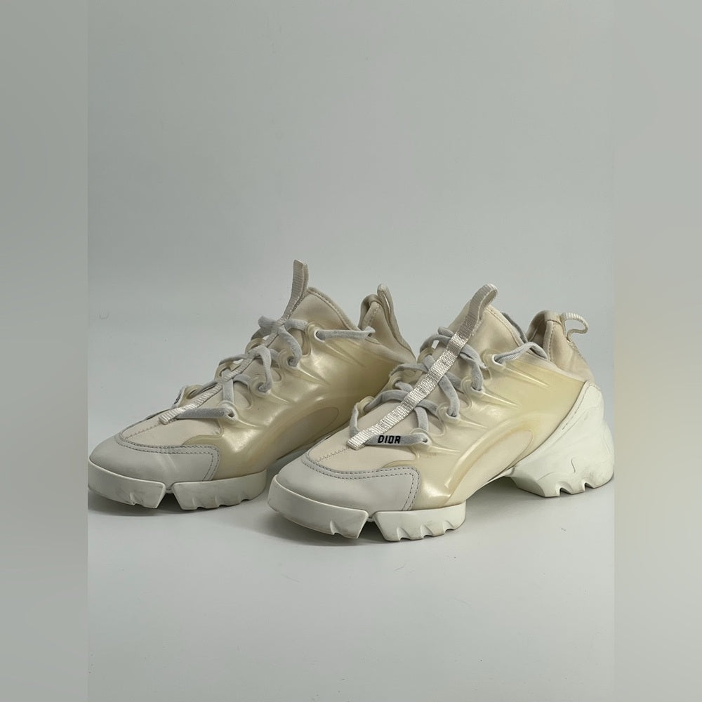 Cristian Dior D-Connect White Sneakers Women’s Size 38 1/2