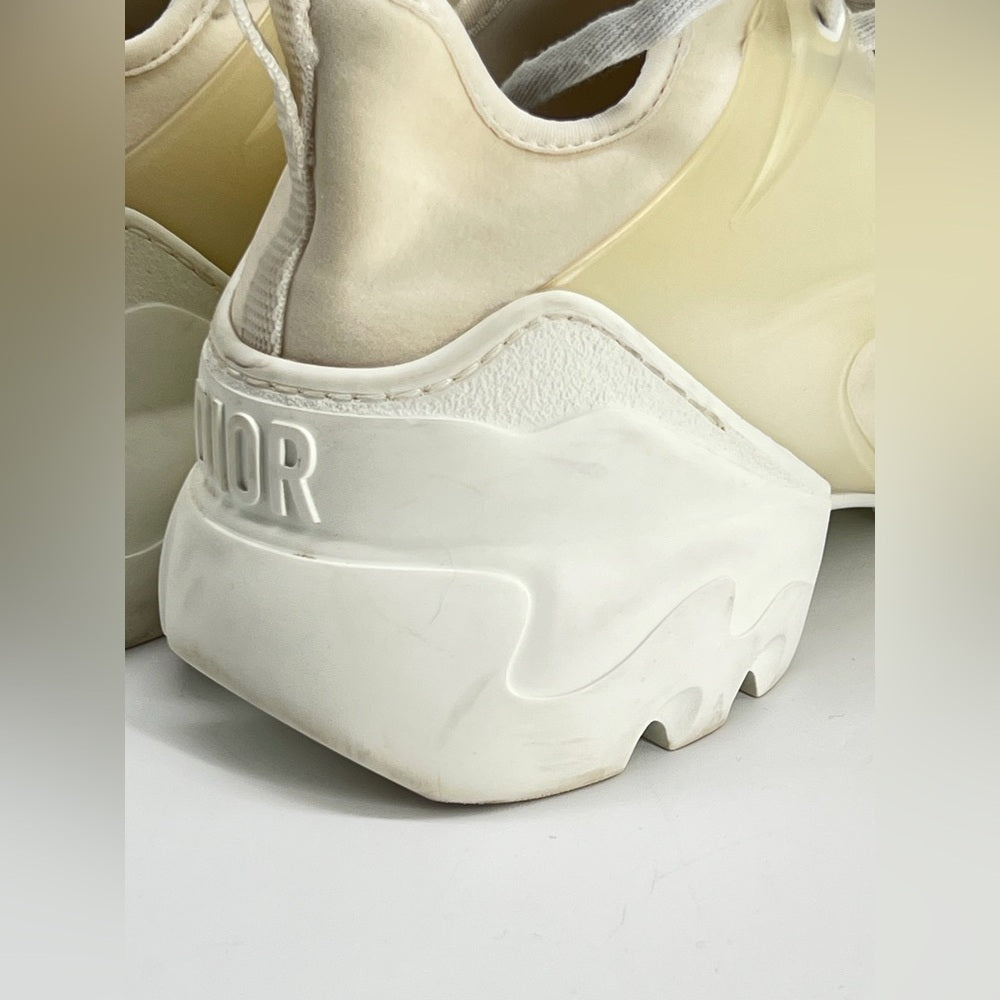 Cristian Dior D-Connect White Sneakers Women’s Size 38 1/2