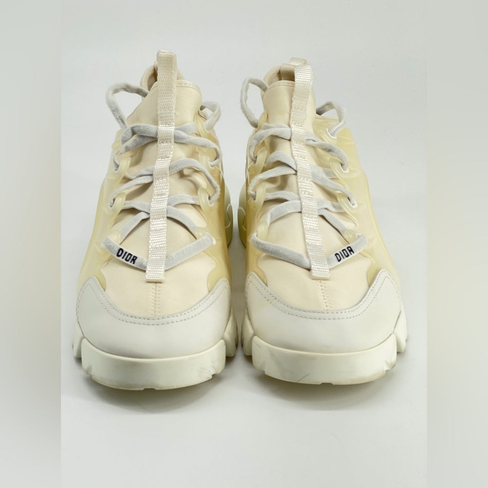 Cristian Dior D-Connect White Sneakers Women’s Size 38 1/2