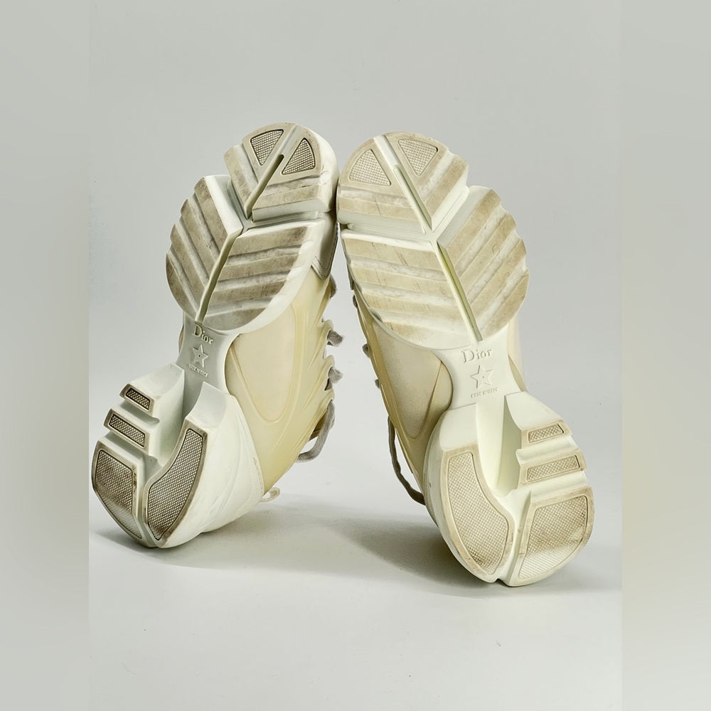 Cristian Dior D-Connect White Sneakers Women’s Size 38 1/2
