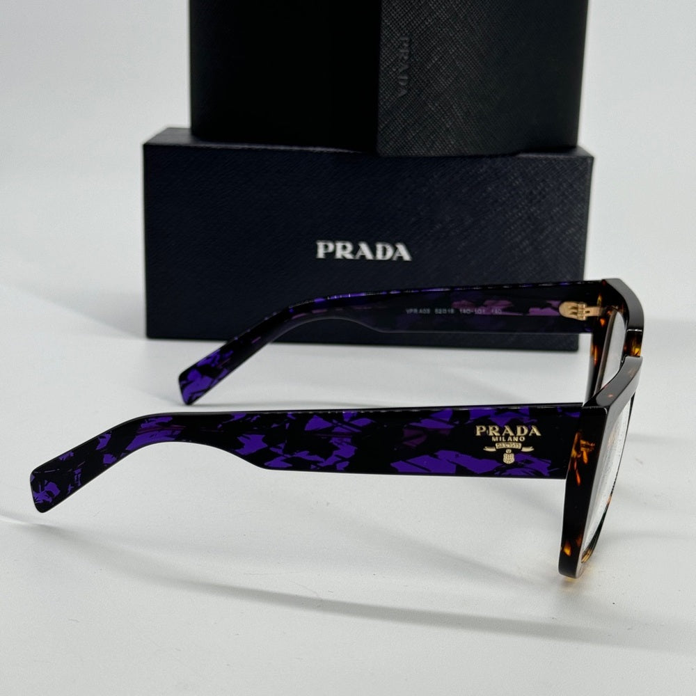 Prada Eyeglasses Frame Havana Purple VPR A03 Size 52/18