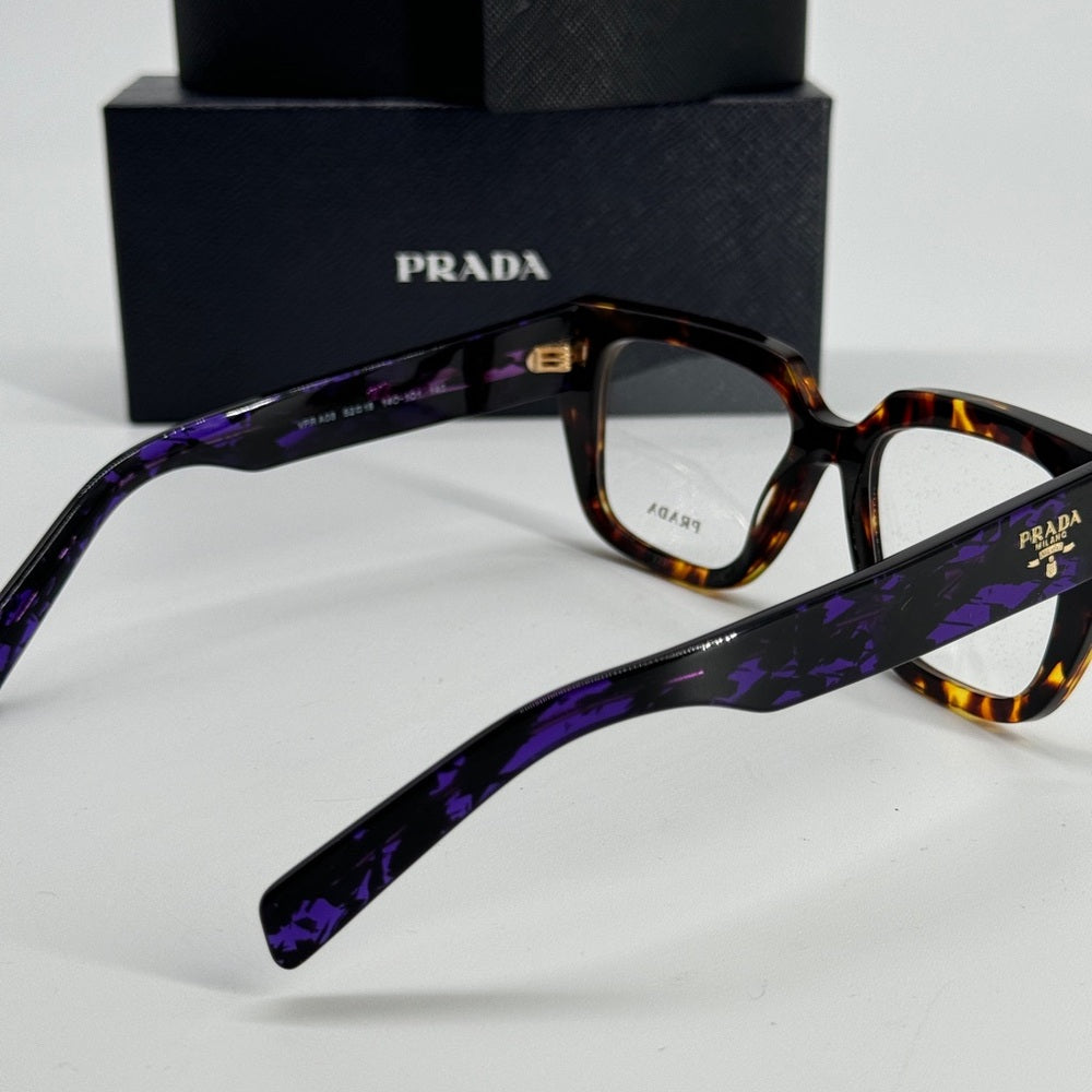 Prada Eyeglasses Frame Havana Purple VPR A03 Size 52/18