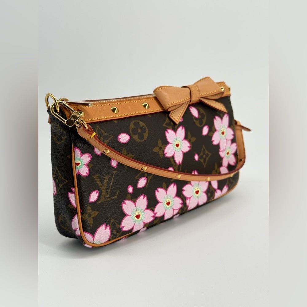 LOUIS VUITTON Takashi Murakami Monogram Cherry Blossom Pochette Bag