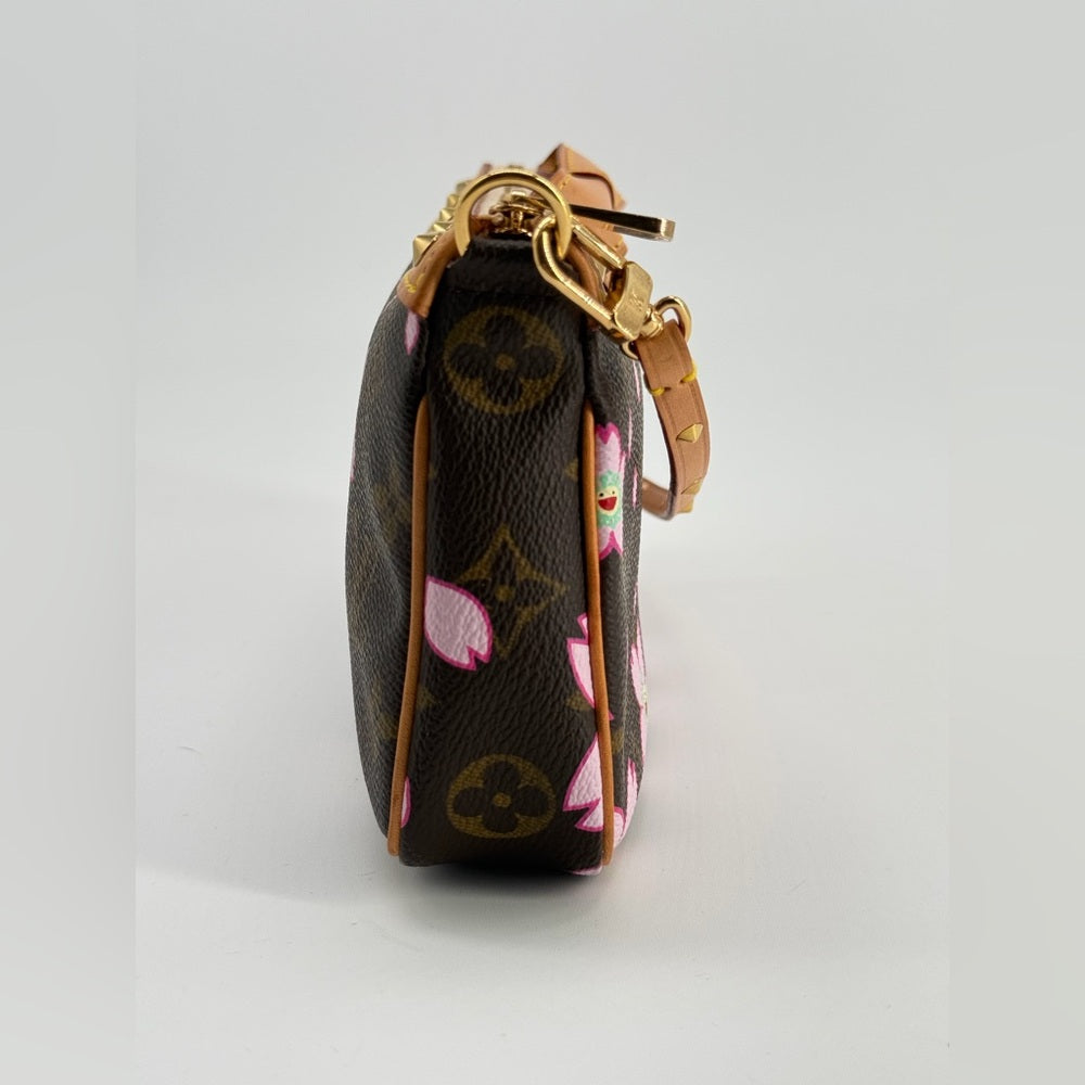 LOUIS VUITTON Takashi Murakami Monogram Cherry Blossom Pochette Bag
