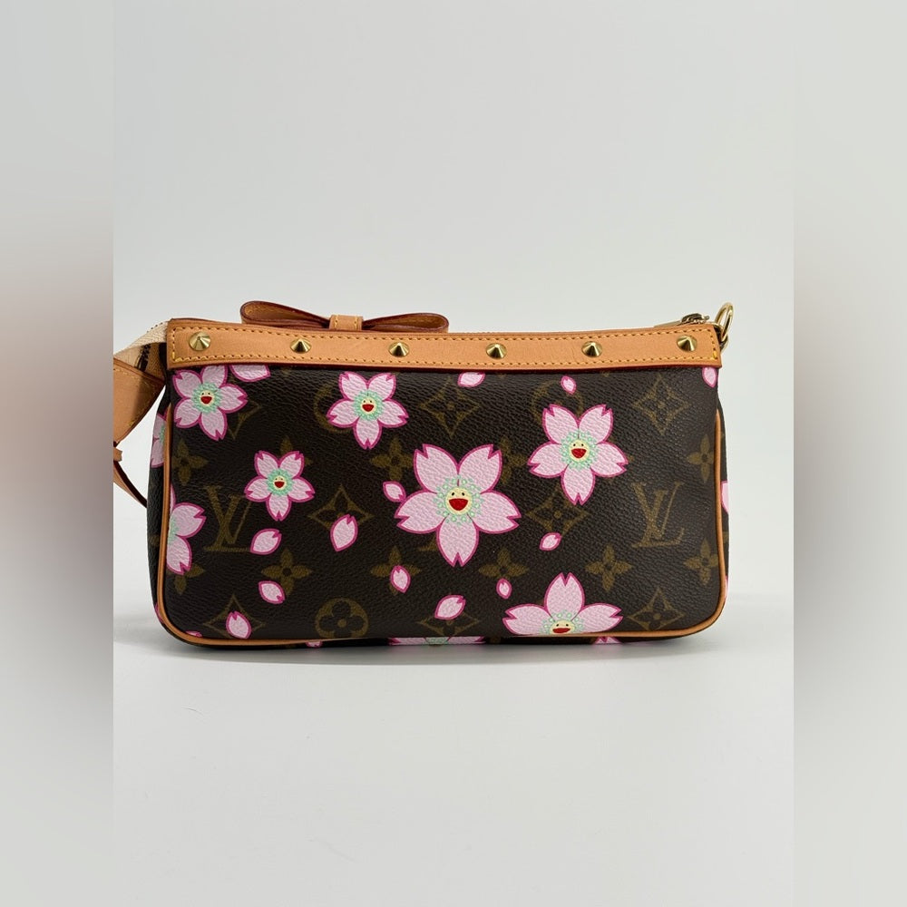 LOUIS VUITTON Takashi Murakami Monogram Cherry Blossom Pochette Bag