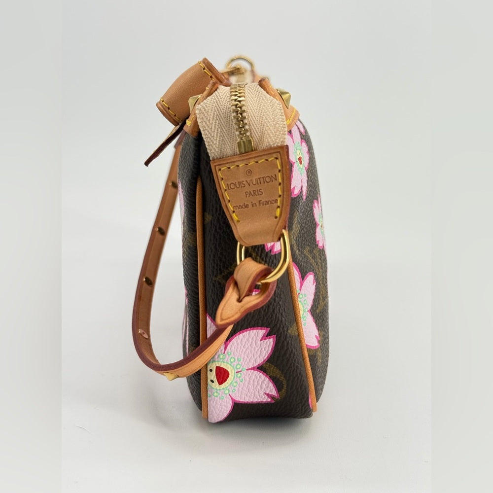 LOUIS VUITTON Takashi Murakami Monogram Cherry Blossom Pochette Bag