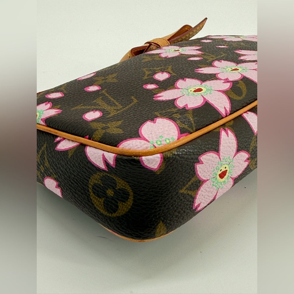 LOUIS VUITTON Takashi Murakami Monogram Cherry Blossom Pochette Bag